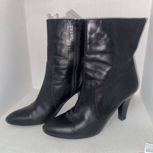 Coach Black Melinda Heeled Boots - Size Women's 8.5 - Picture 2 of 10
